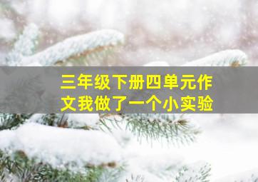 三年级下册四单元作文我做了一个小实验