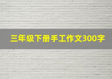 三年级下册手工作文300字