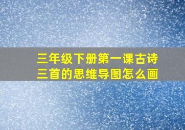 三年级下册第一课古诗三首的思维导图怎么画