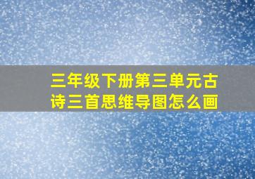 三年级下册第三单元古诗三首思维导图怎么画