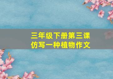 三年级下册第三课仿写一种植物作文