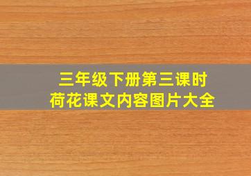 三年级下册第三课时荷花课文内容图片大全