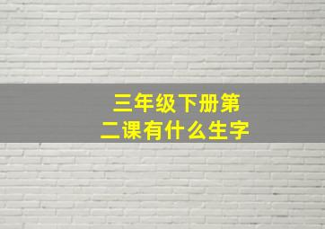 三年级下册第二课有什么生字