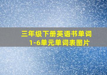 三年级下册英语书单词1-6单元单词表图片