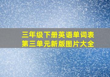 三年级下册英语单词表第三单元新版图片大全