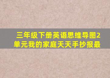 三年级下册英语思维导图2单元我的家庭天天手抄报最