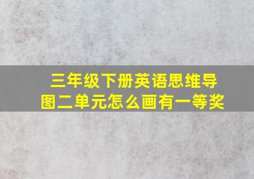 三年级下册英语思维导图二单元怎么画有一等奖