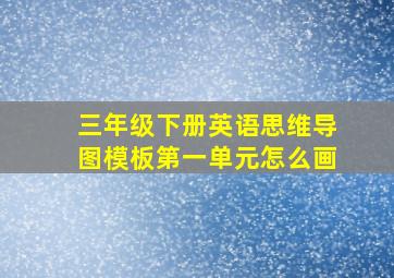 三年级下册英语思维导图模板第一单元怎么画