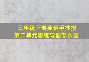 三年级下册英语手抄报第二单元思维导图怎么画