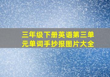 三年级下册英语第三单元单词手抄报图片大全