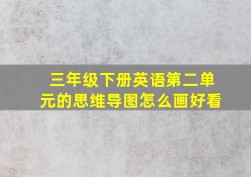 三年级下册英语第二单元的思维导图怎么画好看