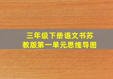 三年级下册语文书苏教版第一单元思维导图