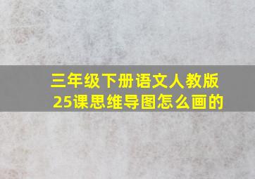 三年级下册语文人教版25课思维导图怎么画的