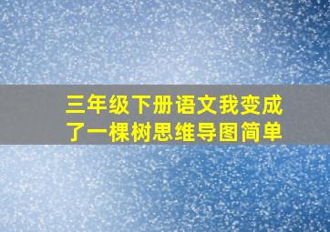 三年级下册语文我变成了一棵树思维导图简单