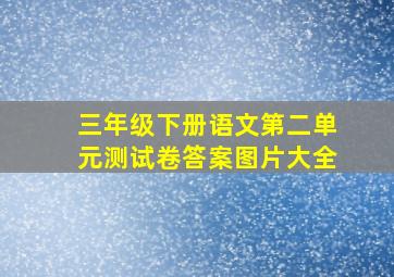 三年级下册语文第二单元测试卷答案图片大全