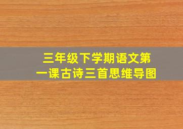 三年级下学期语文第一课古诗三首思维导图