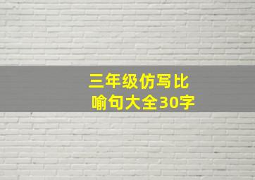 三年级仿写比喻句大全30字