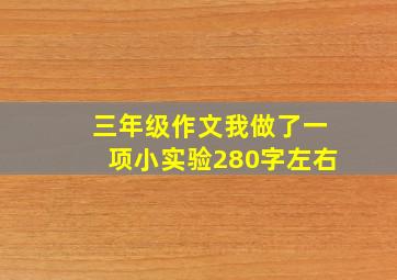 三年级作文我做了一项小实验280字左右