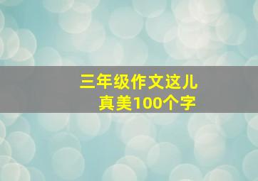 三年级作文这儿真美100个字