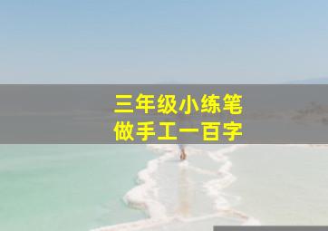 三年级小练笔做手工一百字