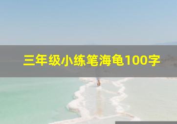 三年级小练笔海龟100字