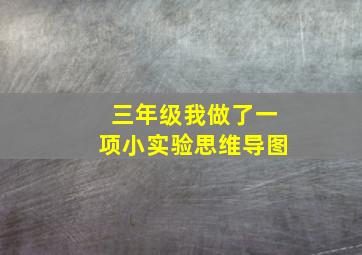 三年级我做了一项小实验思维导图