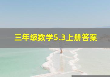 三年级数学5.3上册答案