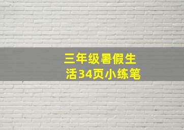 三年级暑假生活34页小练笔