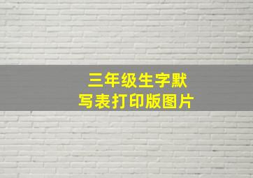 三年级生字默写表打印版图片