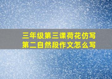 三年级第三课荷花仿写第二自然段作文怎么写