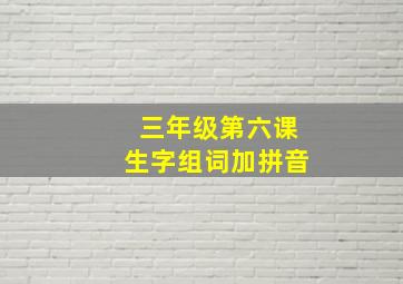 三年级第六课生字组词加拼音