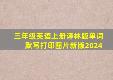 三年级英语上册译林版单词默写打印图片新版2024