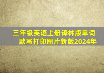 三年级英语上册译林版单词默写打印图片新版2024年