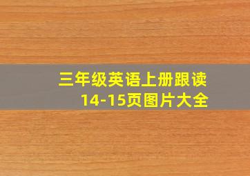 三年级英语上册跟读14-15页图片大全