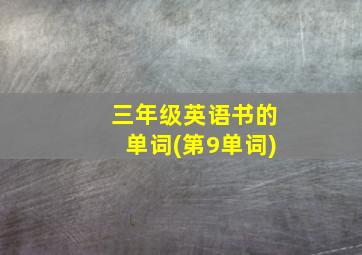 三年级英语书的单词(第9单词)