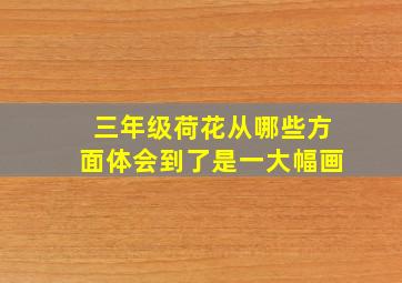 三年级荷花从哪些方面体会到了是一大幅画