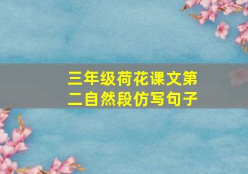 三年级荷花课文第二自然段仿写句子