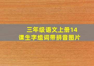 三年级语文上册14课生字组词带拼音图片