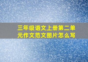 三年级语文上册第二单元作文范文图片怎么写