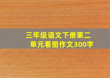 三年级语文下册第二单元看图作文300字