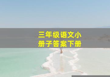 三年级语文小册子答案下册