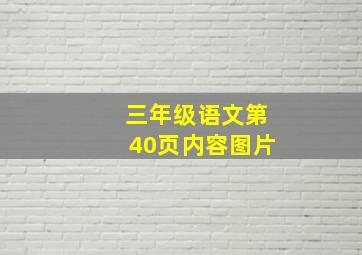 三年级语文第40页内容图片