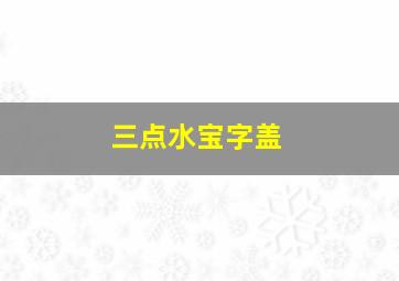 三点水宝字盖