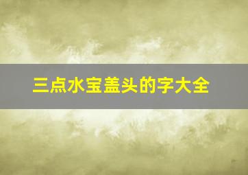 三点水宝盖头的字大全