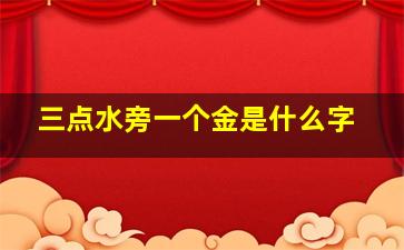 三点水旁一个金是什么字