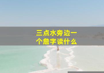 三点水旁边一个詹字读什么