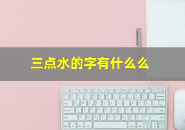 三点水的字有什么么