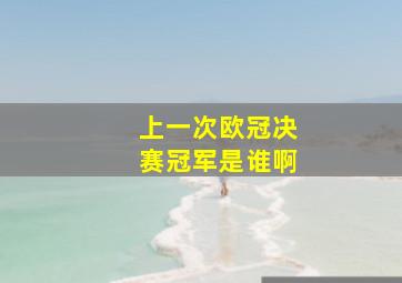 上一次欧冠决赛冠军是谁啊