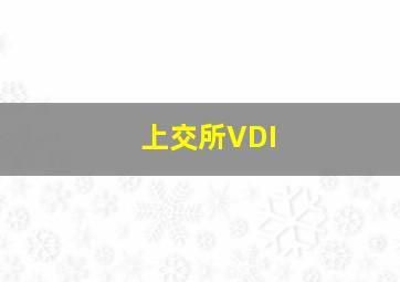 上交所VDI