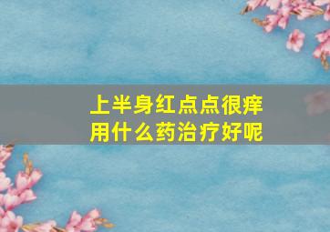 上半身红点点很痒用什么药治疗好呢